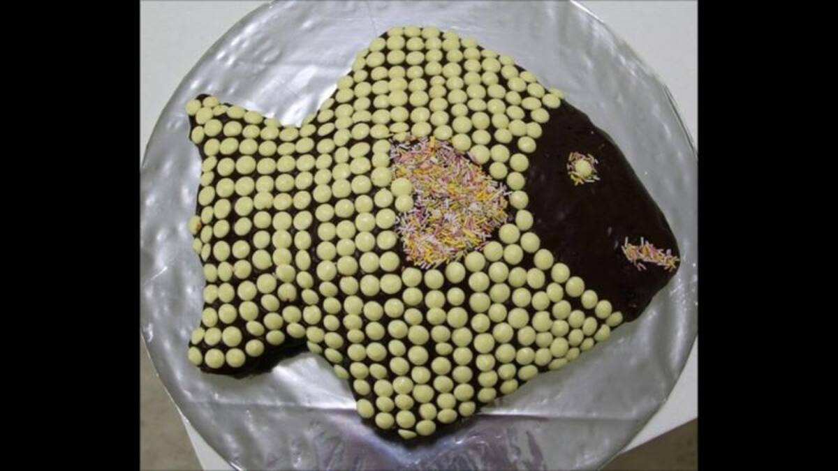 Una torta de cumpleaños para su amigo Alex, un aficionado al buceo, hecha por la esposa de Graham Wright. ¡Qué delicia