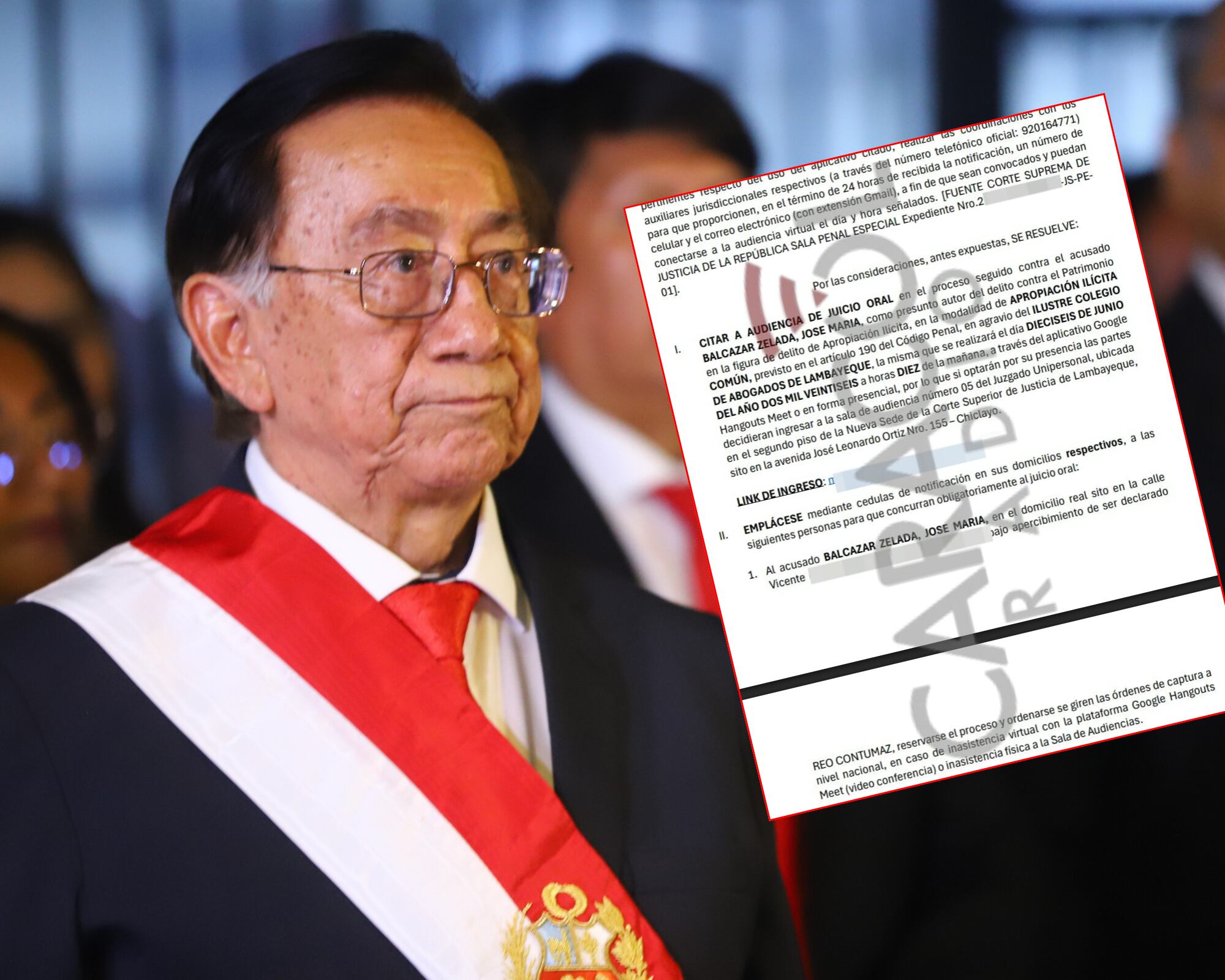 La Corte Superior de Lambayeque confirmó que el llamado a declarar se emitió antes de que José María Balcázar asumiera como presidente.
(Foto: Caracol Radio / Getty / Cortesía)