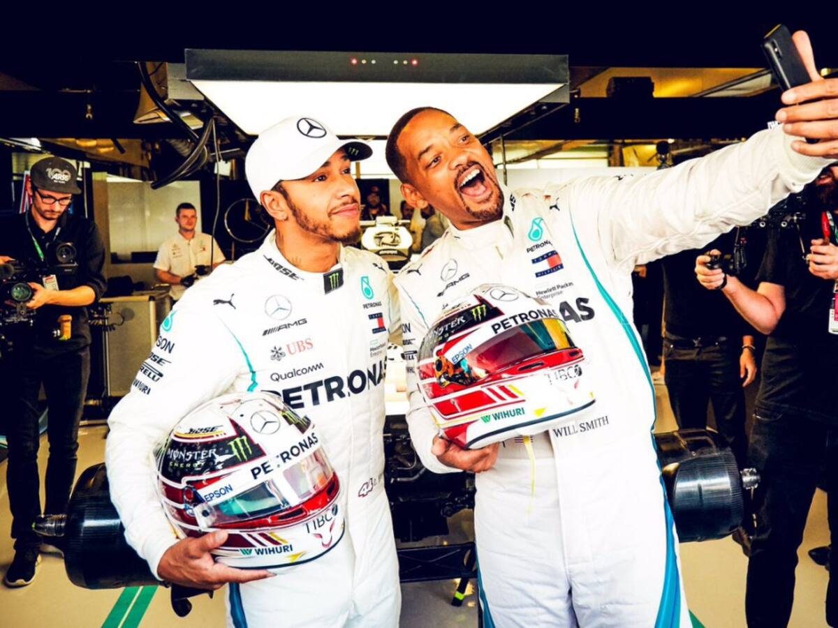 Will Smith secuestró a Hamilton en divertido video para correr en Abu Dhabi