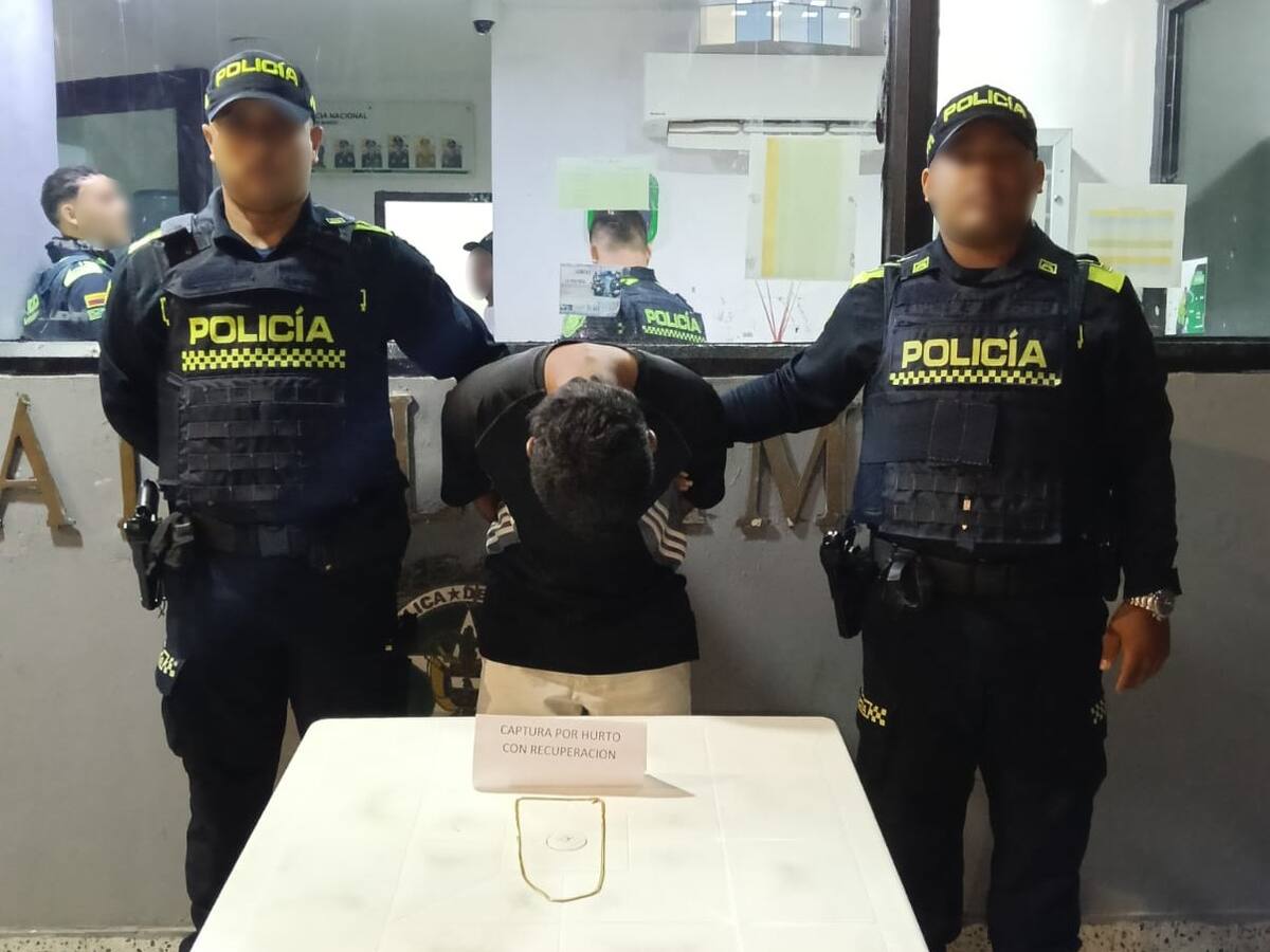 Cayó ‘El Waider’, señalado de hurtar una cadena de oro a turista en el Centro Histórico de Cartagena