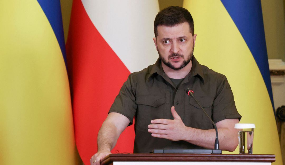 El presidente Volodimirr Zelenski enviando mensajes a los ciudadanos 