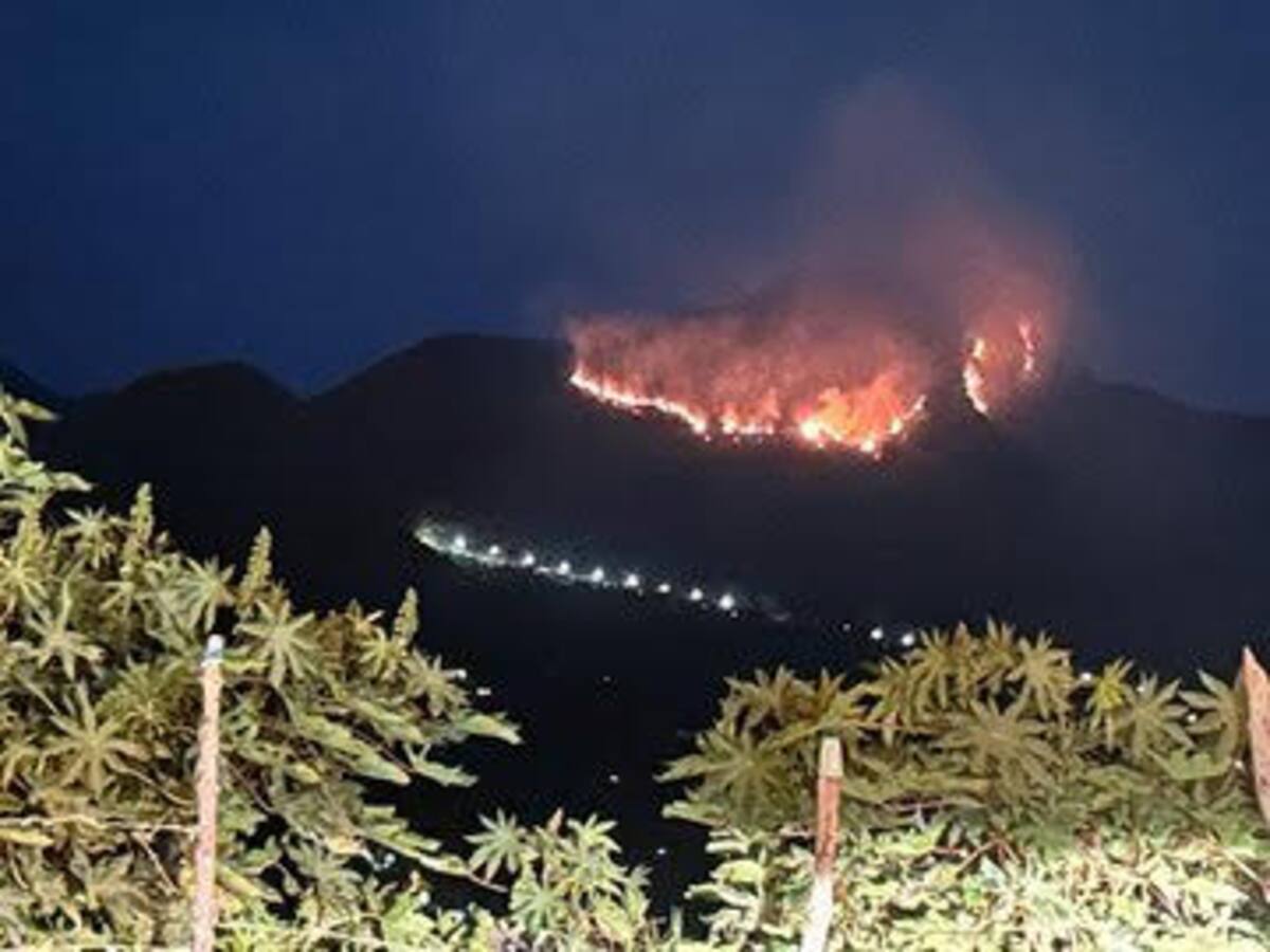 Incendio consumió siete hectáreas de bosque en una vereda de Copacabana