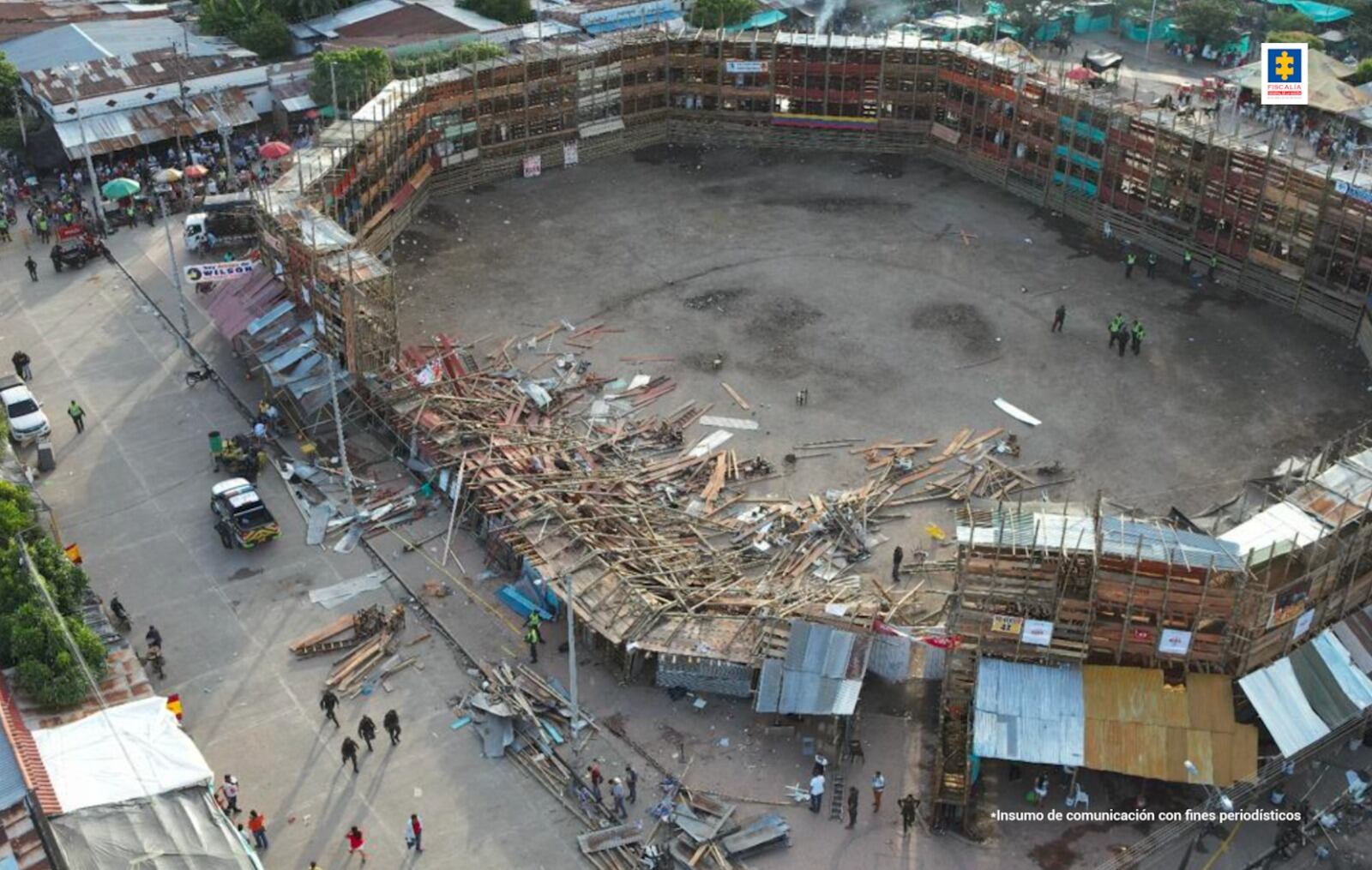 Caída de palcos en Espinal, Tolima, durante 2022