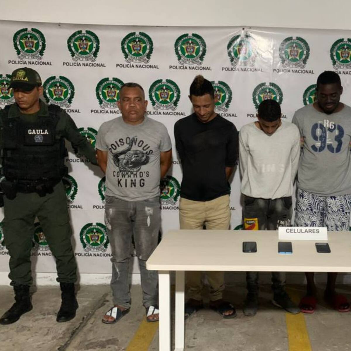 Cinco capturados en operativo contra la extorsión en Barranquilla
