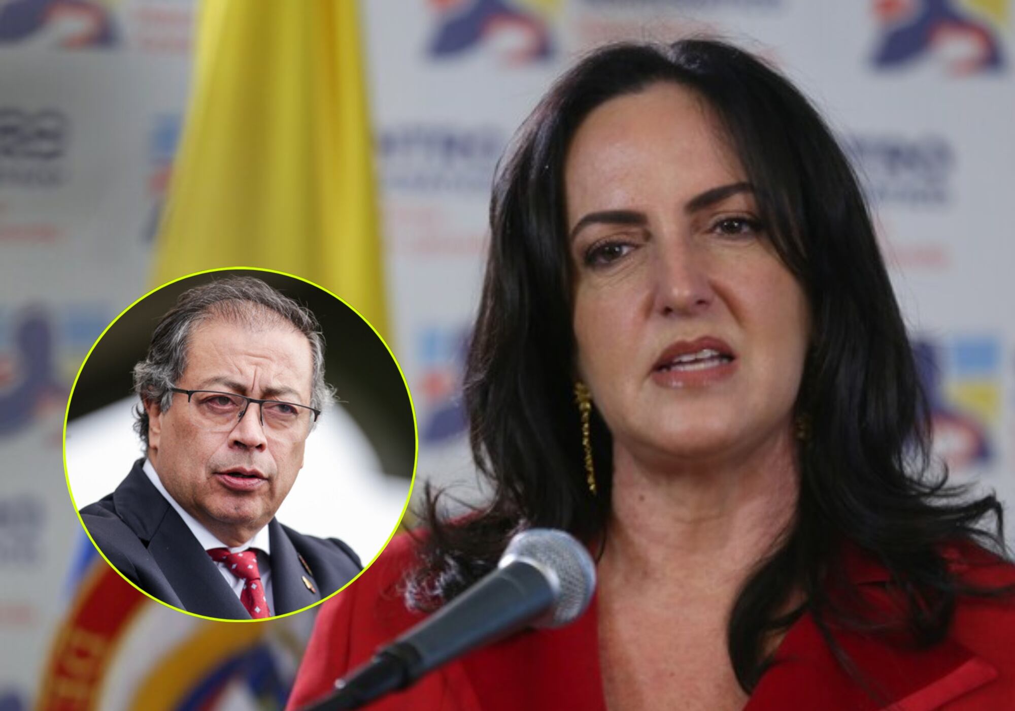 María Fernanda Cabal y Gustavo Petro. Foto: (Colprensa - Mariano Vimos) / (Colprensa - Camila Díaz)