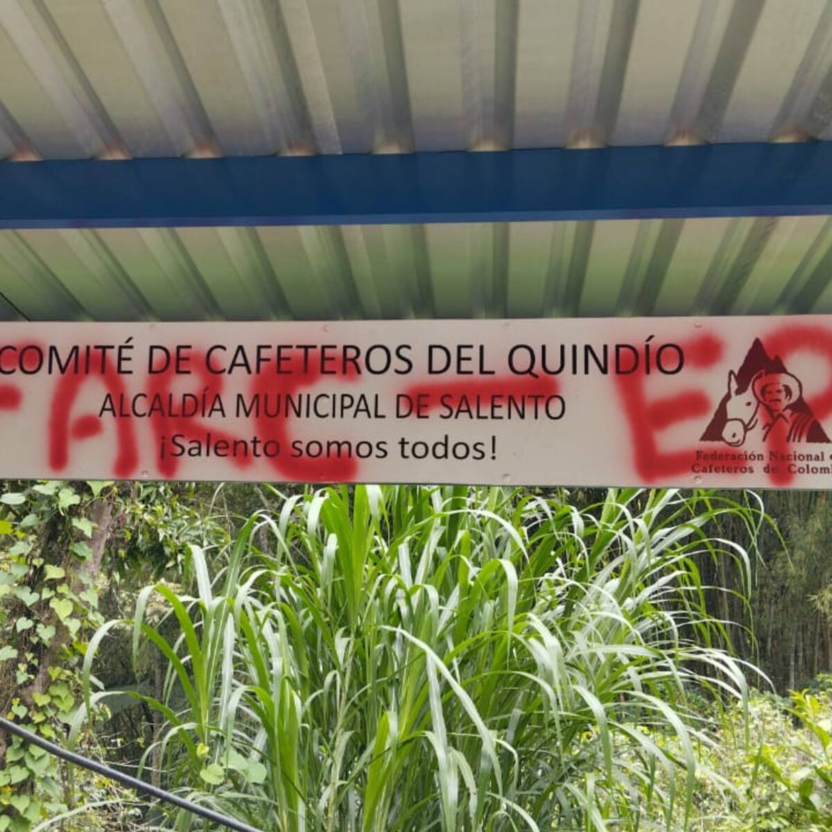 Investigan responsables de mensajes alusivos a las Farc en zona rural de Salento, Quindío