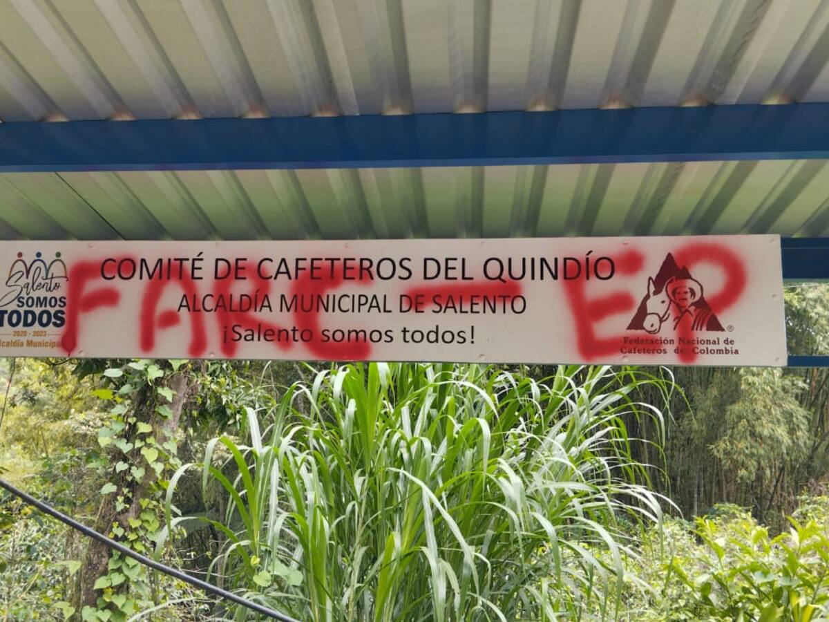 Investigan responsables de mensajes alusivos a las Farc en zona rural de Salento, Quindío