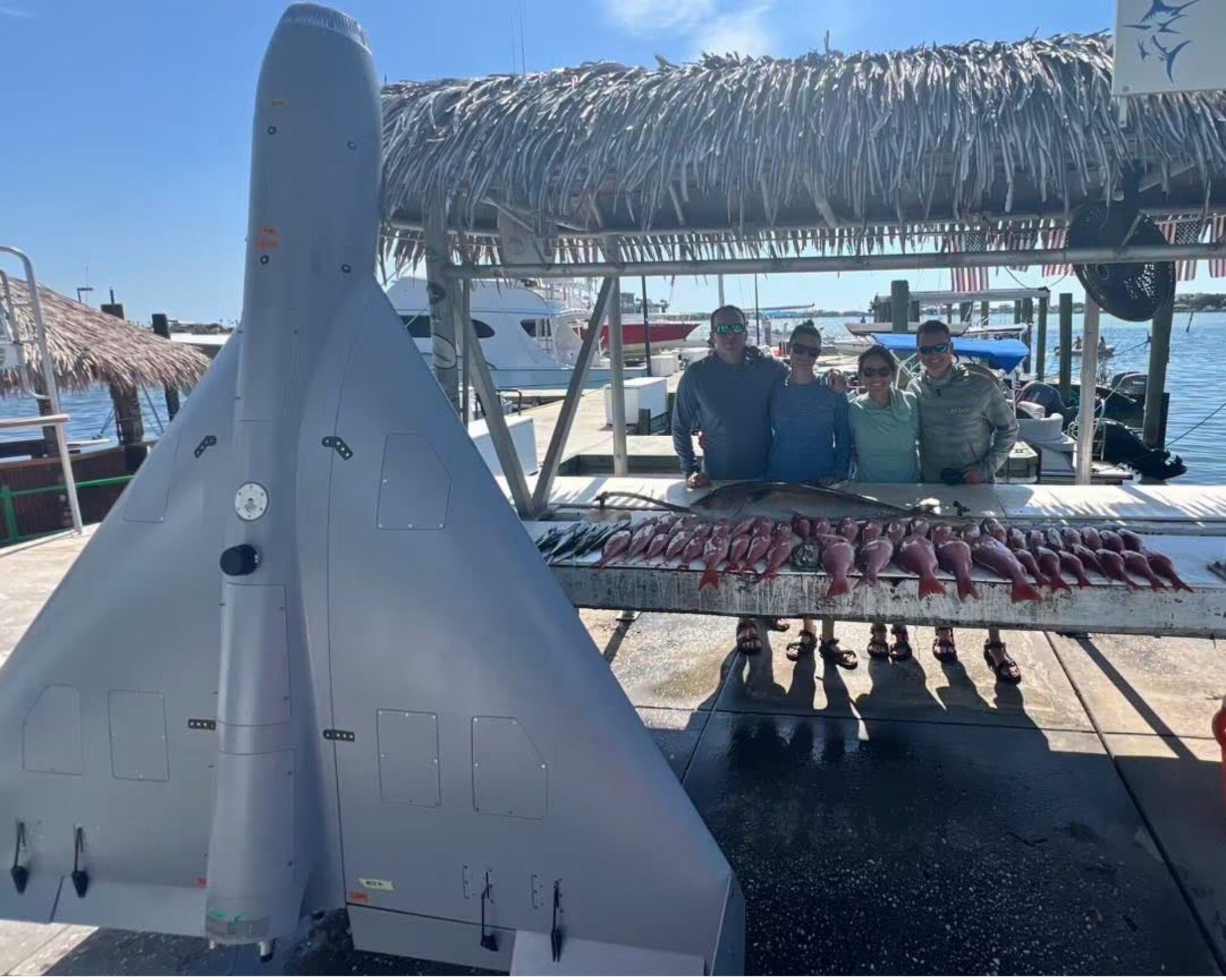 Pescadores de Florida encontraron un dron similar a los Shahed-136 que utiliza Irán en Oriente Medio.
(Foto:   Cortesía Hot Spots Charters)