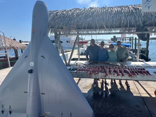 Pescadores de Florida encontraron un dron similar a los Shahed-136 que utiliza Irán en Oriente Medio.
(Foto: Cortesía Hot Spots Charters)