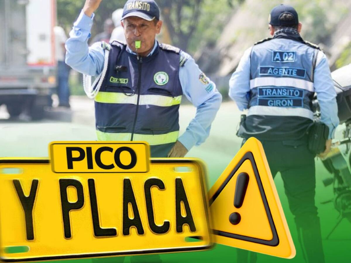 ¡Atentos! Se levanta la medida de pico y placa en Girón
