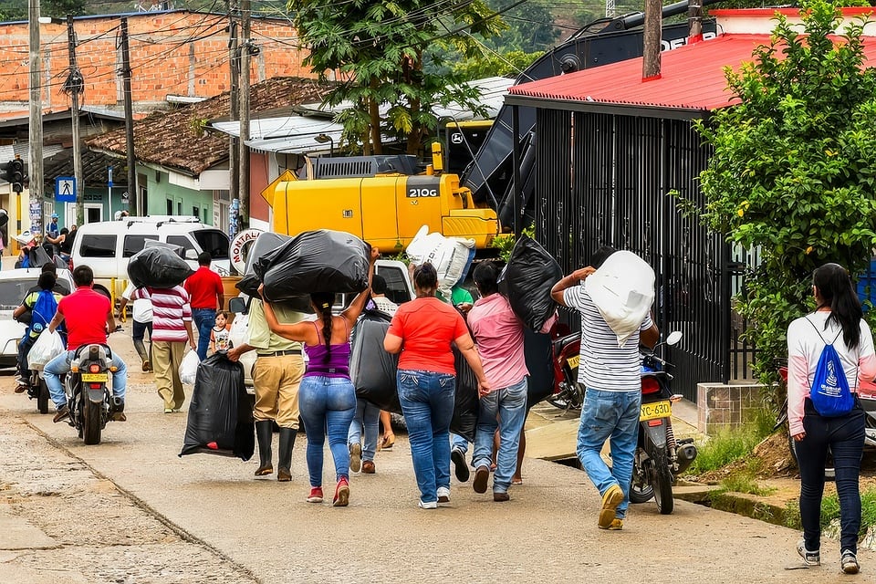 Desplazamiento en Colombia. Foto cortesía Defensoría del Pueblo
