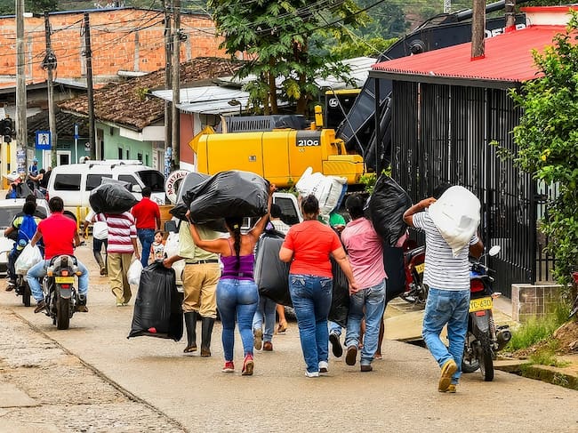 Desplazamiento en Colombia. Foto cortesía Defensoría del Pueblo