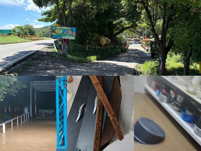 Afectaciones por lluvias en el corregimiento La Garita, zona rural de Los Patios. / Fotos: Cortesía comunidad.