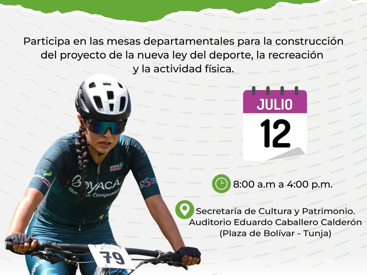 Tunja acogerá la mesa departamental para construir la nueva ley del deporte