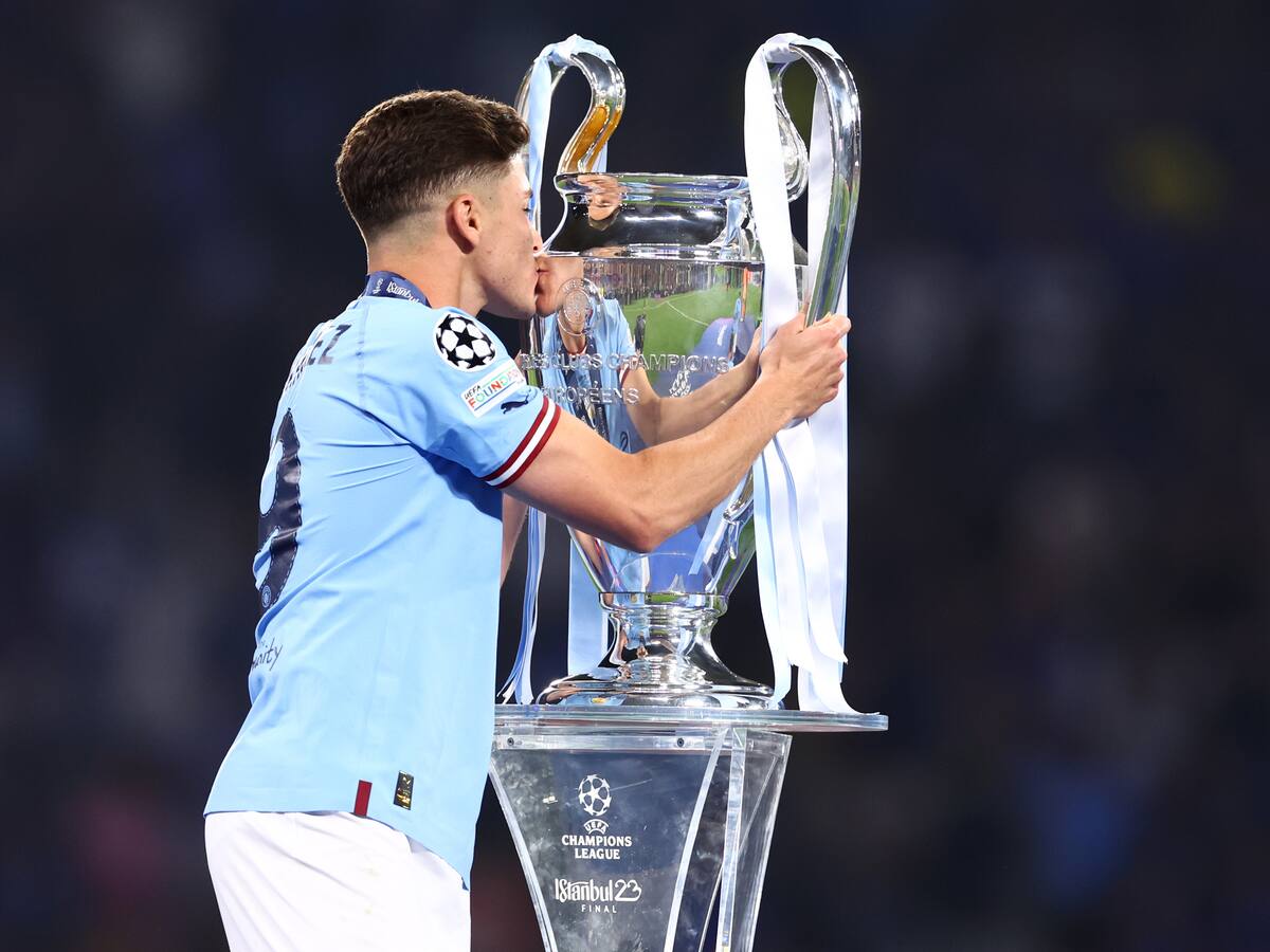 El récord que rompió Julián Álvarez tras consagrarse campeón de la Champions League