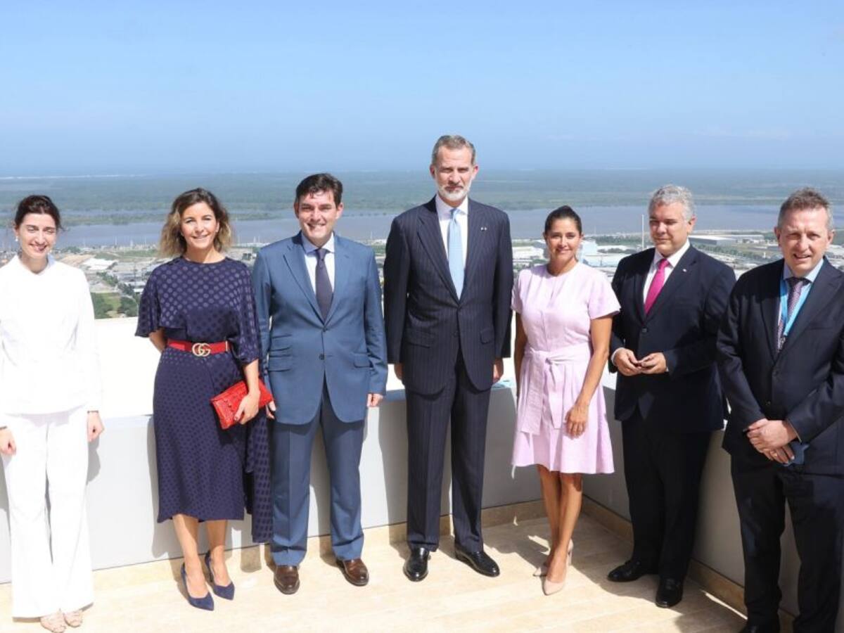 Así fue la visita del rey de España al edificio más alto de Barranquilla