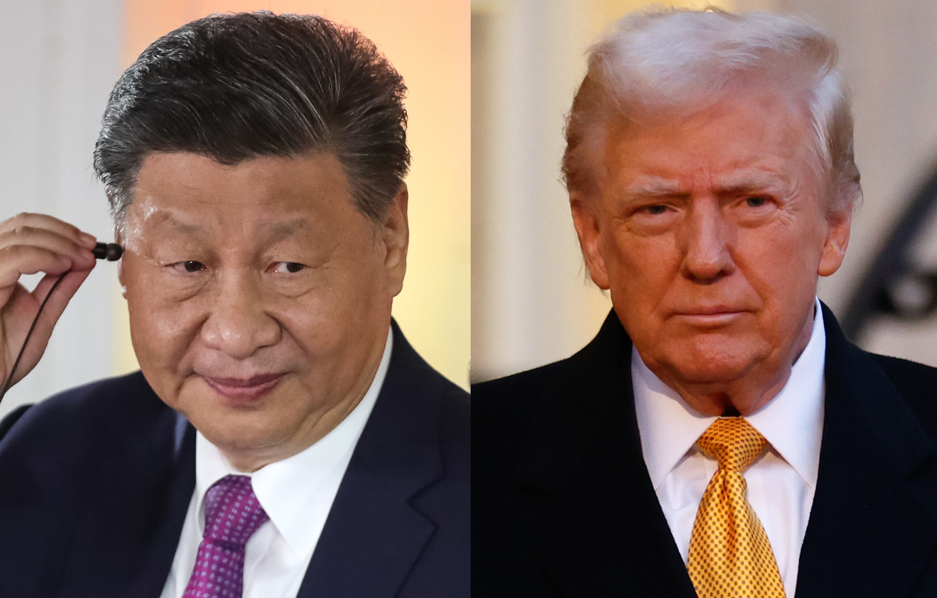 AME2016. BOGOTÁ (COLOMBIA), 17/01/2025.- Combo de fotografías donde se observa al presidente de China, Xi Jinping (i), y al presidente electo de EE.UU., Donald Trump. El presidente electo de EE.UU., Donald Trump, informó este viernes por la mañana que había mantenido una conversación por vía telefónica con el mandatario chino, Xi Jinping, y que ambos harán "todo lo posible para que el mundo sea más pacífico y seguro" a partir de que el lunes arranque su mandato. EFE/EPA/ Paolo Aguilar / Mohammed Badra ARCHIVO