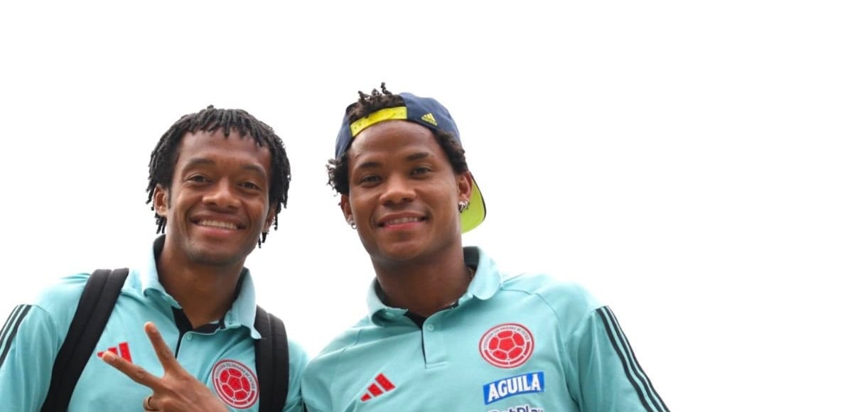 Juan Guillermo Cuadrado y Wilmar Barrios en su llegada a Alemania / FCF.