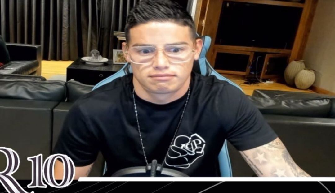 James Rodríguez en transmisión por Twitch