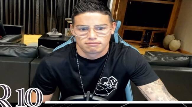 James Rodríguez en transmisión por Twitch