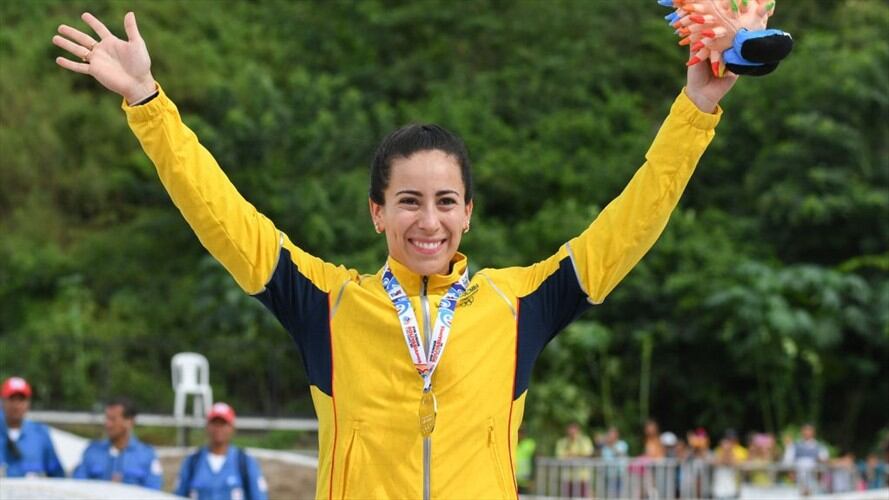 Mariana Pajón obtuvo su segunda medalla de oro en los Juegos Bolivarianos este sábado 18 de noviembre. Foto: Getty Images