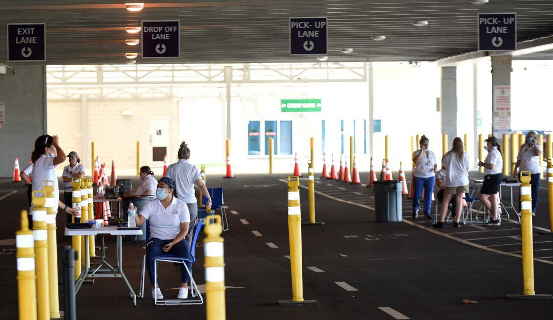 Punto de vacunación en Estados Unidos