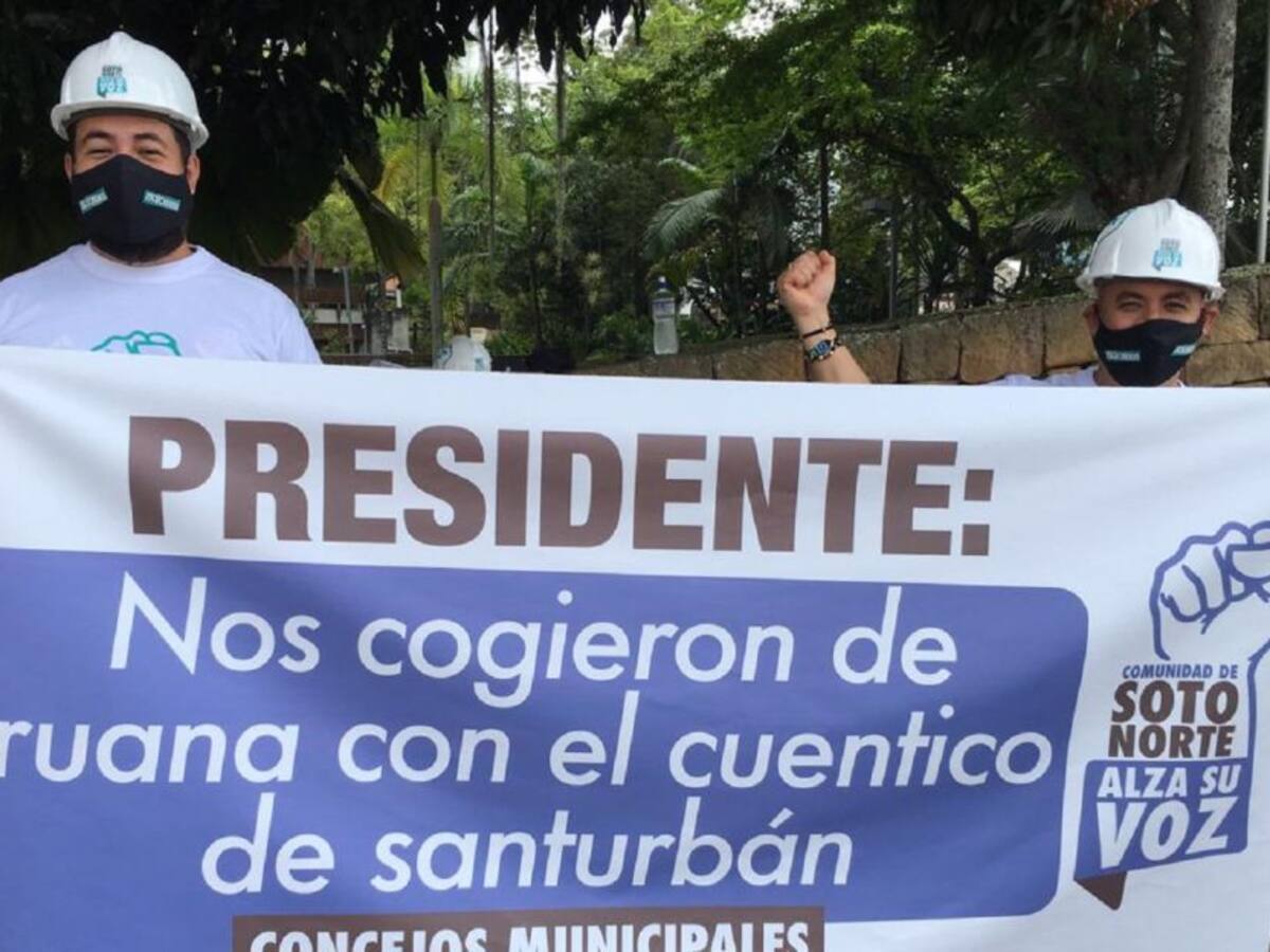 Mineros y ambientalistas protesta por Santurbán