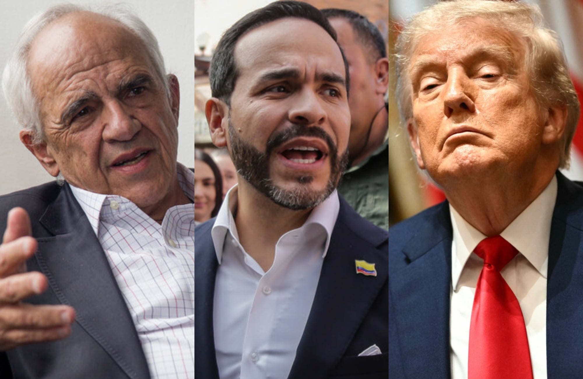 Ernesto Samper, Abelardo de la Espriella y Donald Trump. Fotos: (Colprensa - Catalina Olaya) / (Colprensa - Catalina Olaya) / (Photo by Kent NISHIMURA / AFP)
