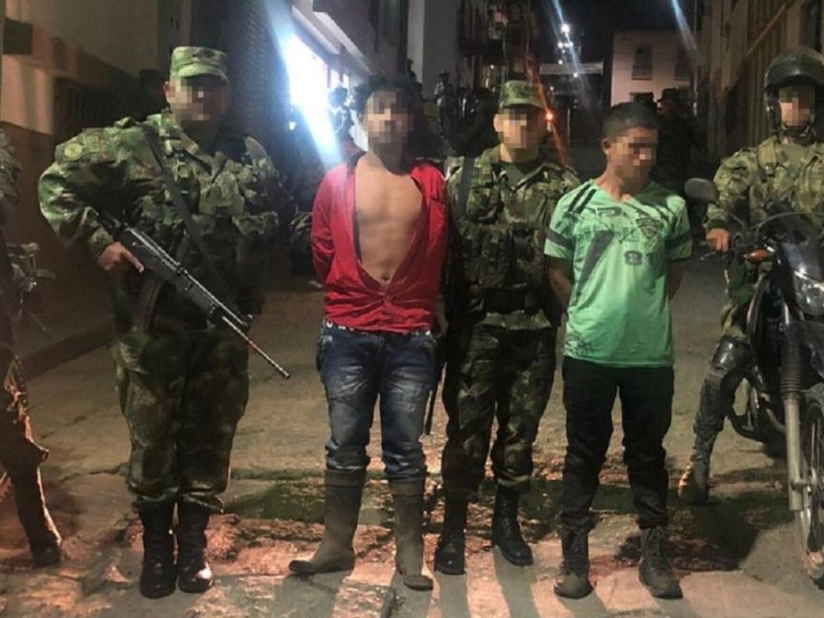 Capturados dos hombres que participaron en el desplazamiento de Ituango