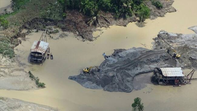Minería ilegal . Foto: Colprensa