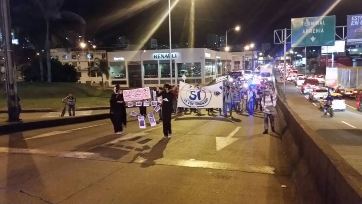 La manifestación recorrió las principales calles de Pereira.