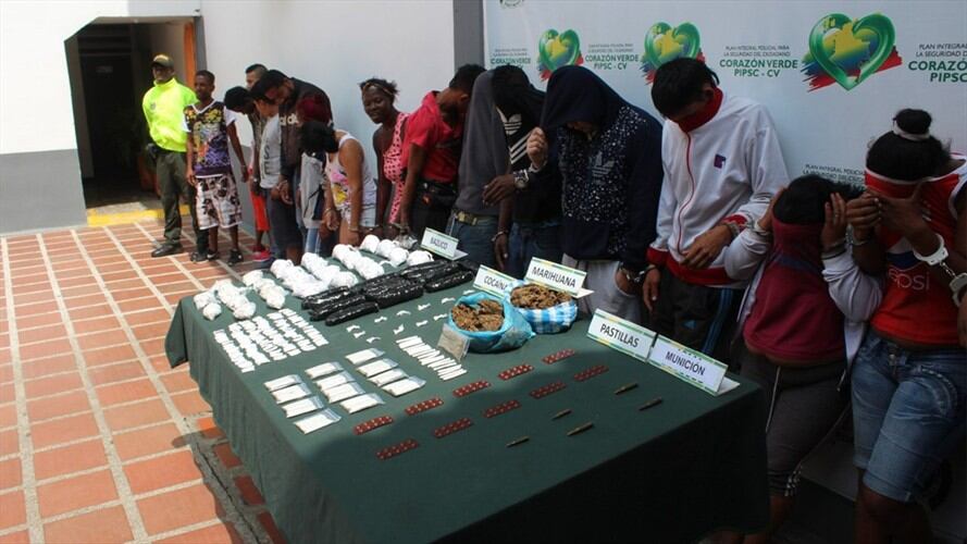 La organización generaba ingresos mensuales de $150 millones, producto del tráfico de estupefacientes. Foto: Policía