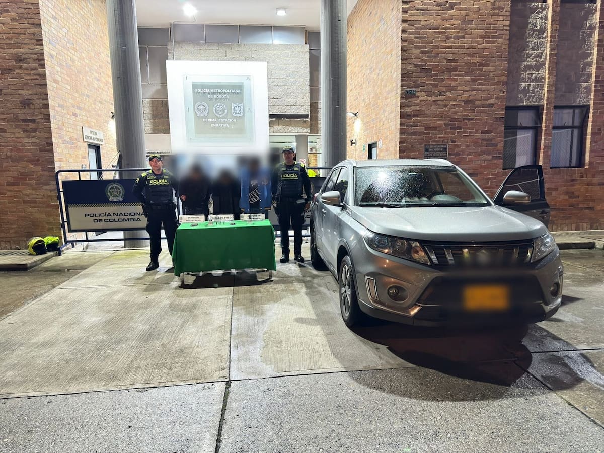 Capturados responsables del hurto de vehículos de alta gama en Bogotá