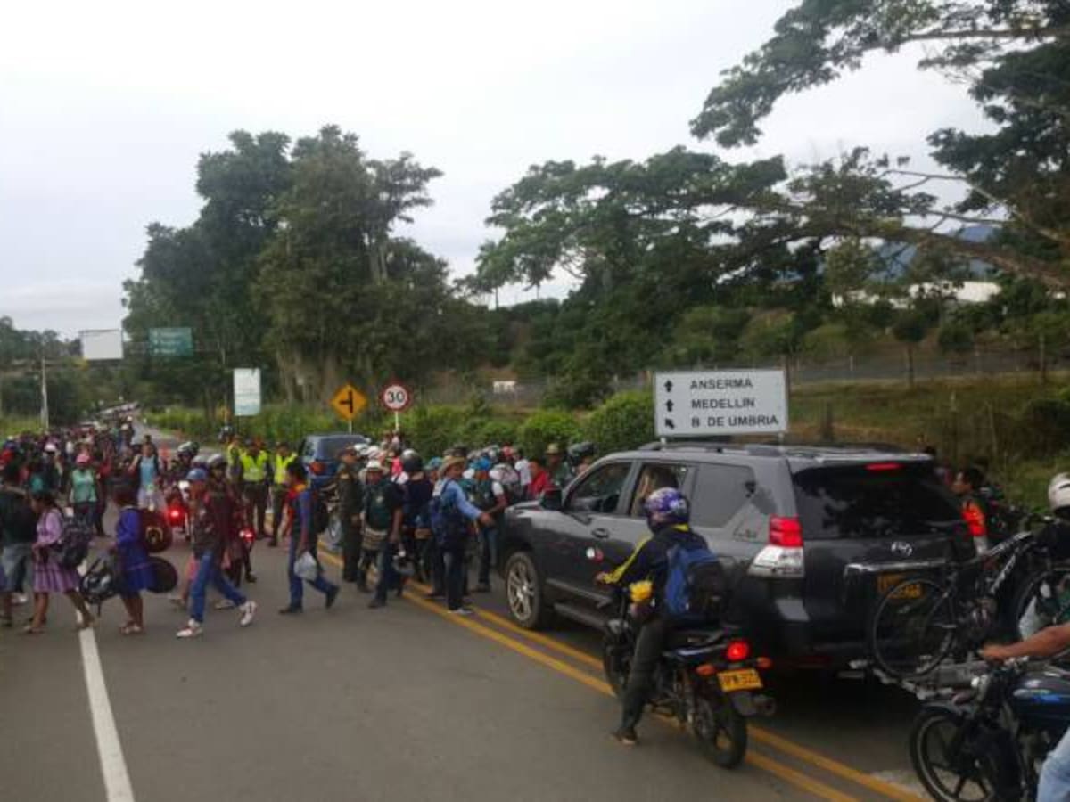 Indígenas de Risaralda se desplazan masivamente hasta Pueblo Rico