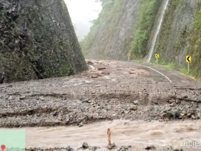 Deslizamientos en la vía Medellín - Urabá. Foto: Autopistas Urabá.