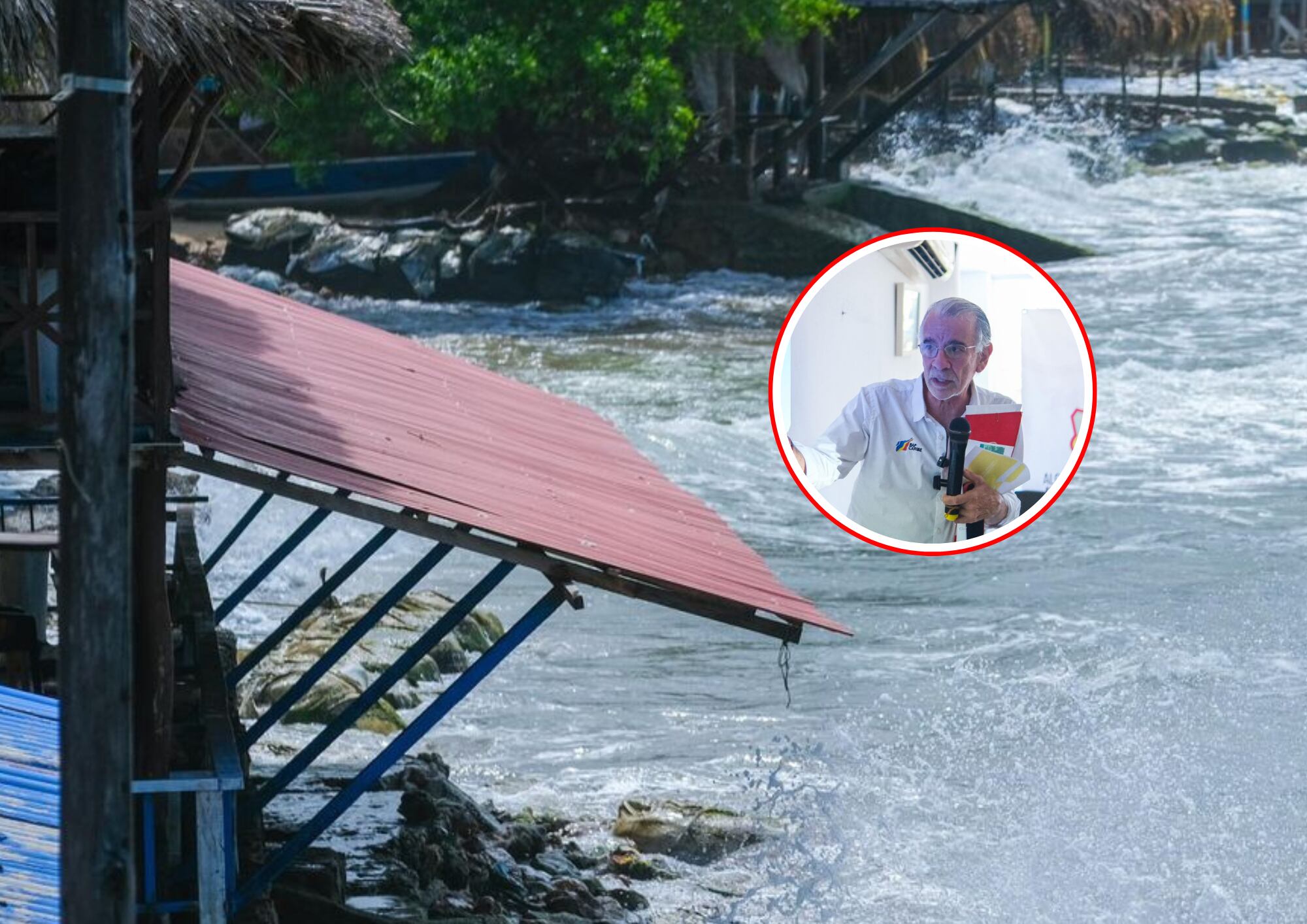 Gobernador Eduardo Verano se refirió a la recuperación de playas de Santa Verónica. Fotos: Gobernación del Atlántico.