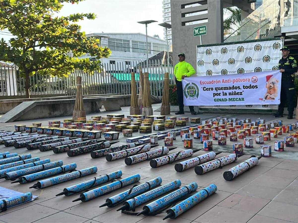 Más de 1.700 unidades de elementos pirotécnicos fueron incautados en Cartagena