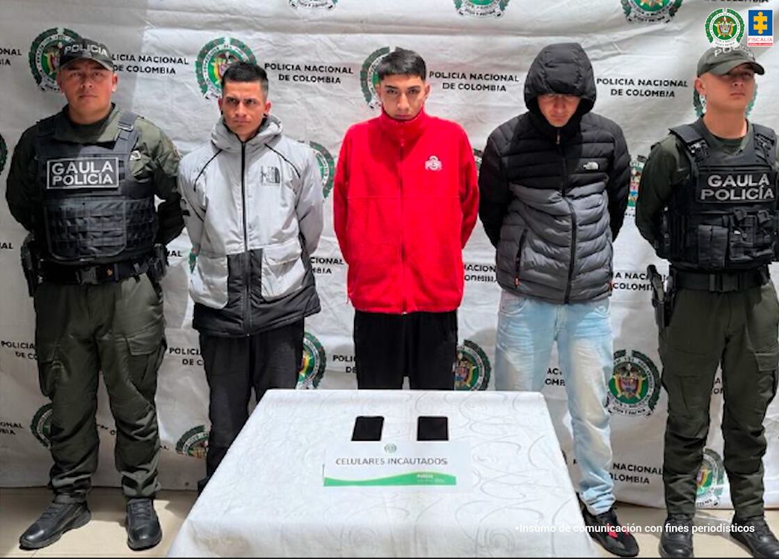 Los procesados fueron identificados como: Ronald Camilo Vera Pulido, Pedro Alexis Téllez Ariza y Carlos Anderson Méndez Pulido. Foto: Fiscalía.