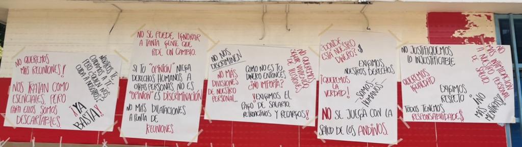 Protesta médicos Andes- foto cortesía