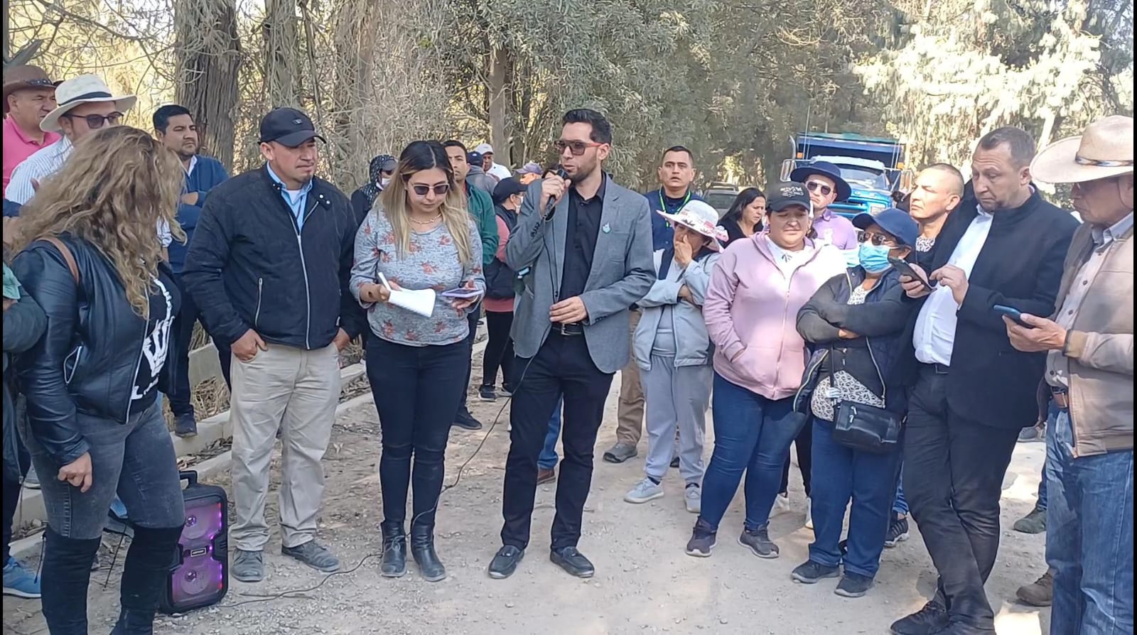 Manifestación en el Parque Tecnológico Ambiental de Pirgua