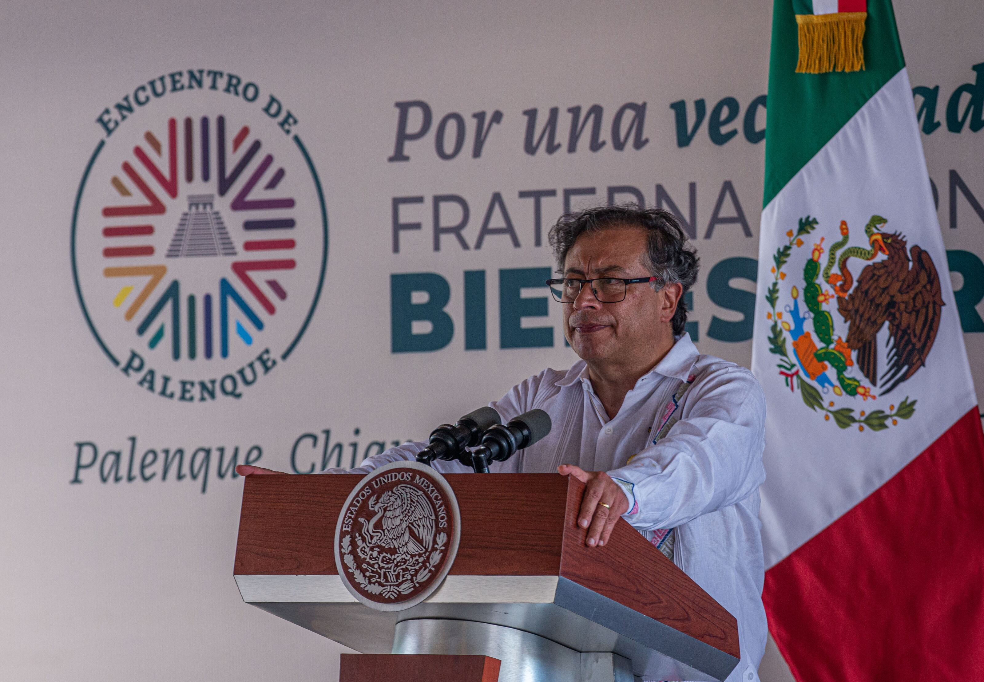 Presidente Gustavo Petro en México. Foto: EFE/ Carlos López