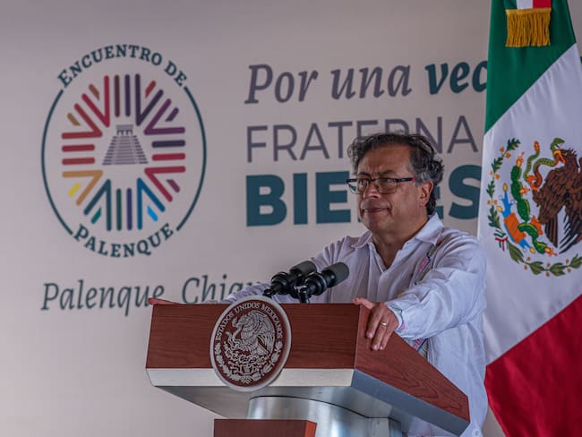 Presidente Gustavo Petro en México. Foto: EFE/ Carlos López