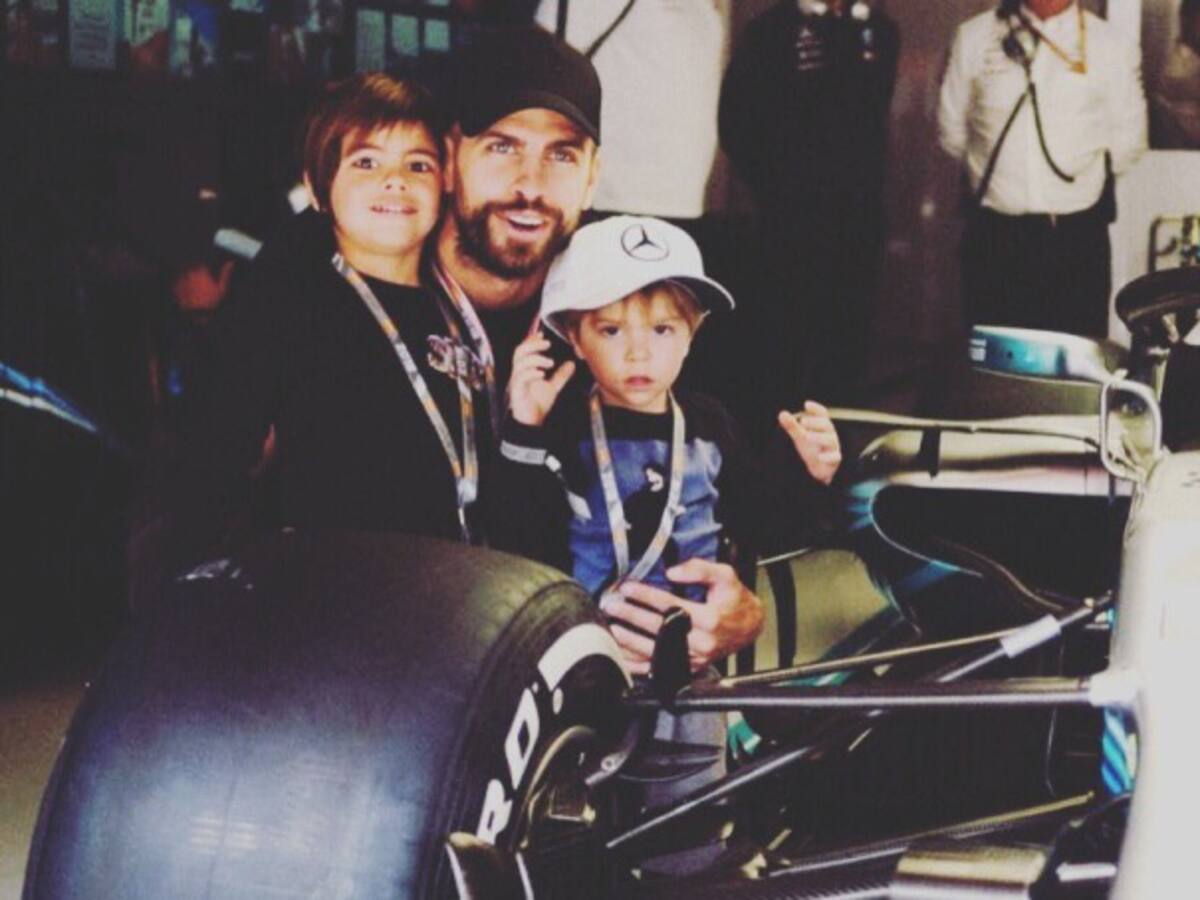 Milan y Sasha disfrutan de la Fórmula 1 junto a Piqué