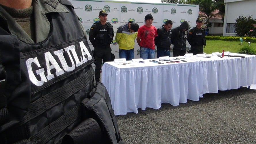 Captura a 'Los del Zarzal'. Foto: Policía Nacional