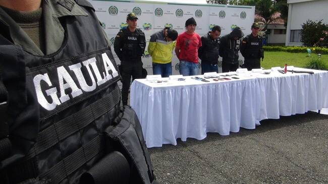 Captura a 'Los del Zarzal'. Foto: Policía Nacional
