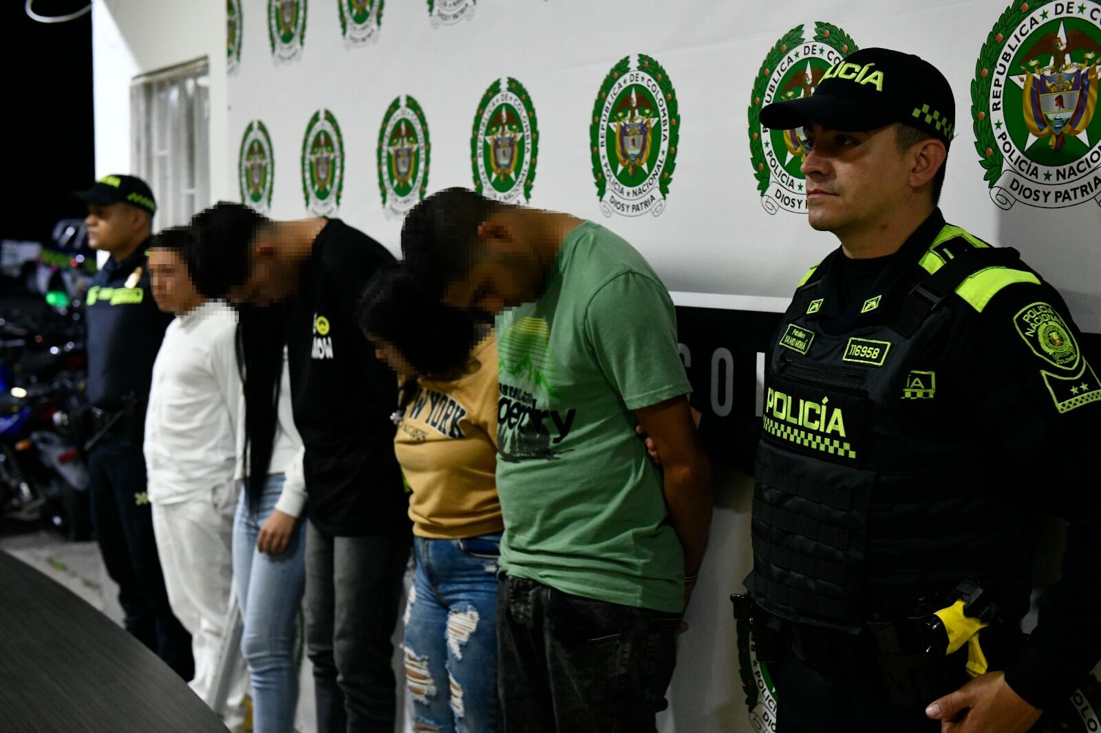 Policía Nacional capturó a 5 personas después del hurto de un reloj de 60 millones. Cortesía.