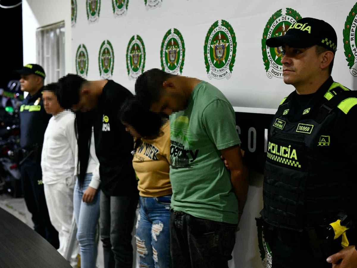 Policía Nacional capturó a 5 hombres después del hurto de un reloj de 60 millones