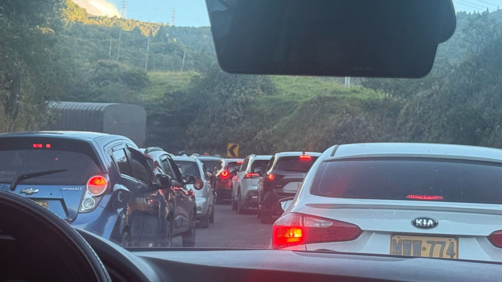 Congestión vehicular por cierre del Túnel de Daza | Foto: Cortesía