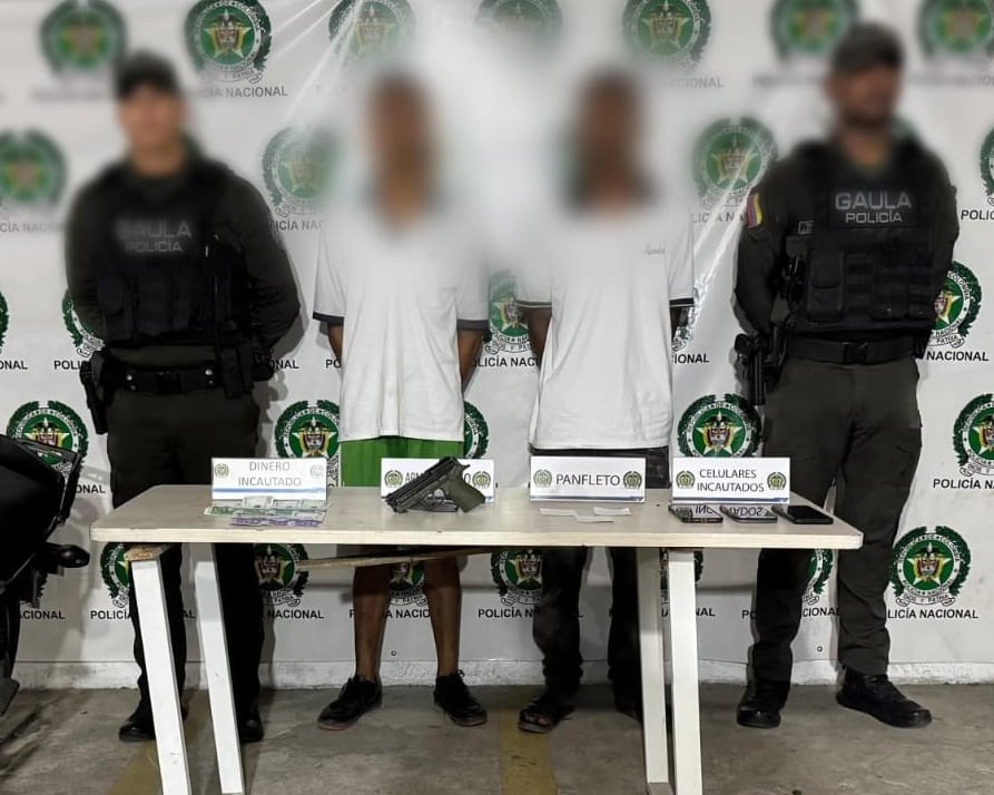 Los detenidos. Foto: cortesía Mebar.