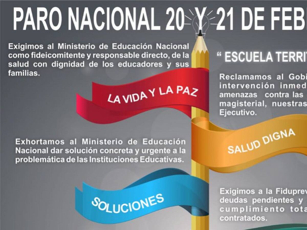 Docentes en Cali participan del paro nacional convocado por FECODE